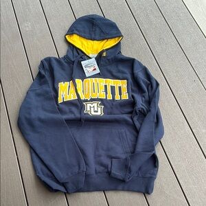 Marquette Navy and Yellow Hoodie